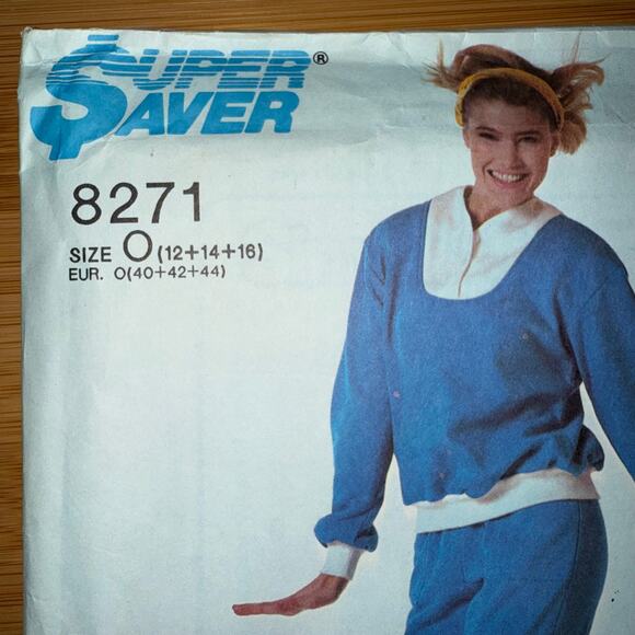 Vintage 1987 Simplicity Super Saver Womens pattern 8271 Size 12-16 - Picture 2 of 5